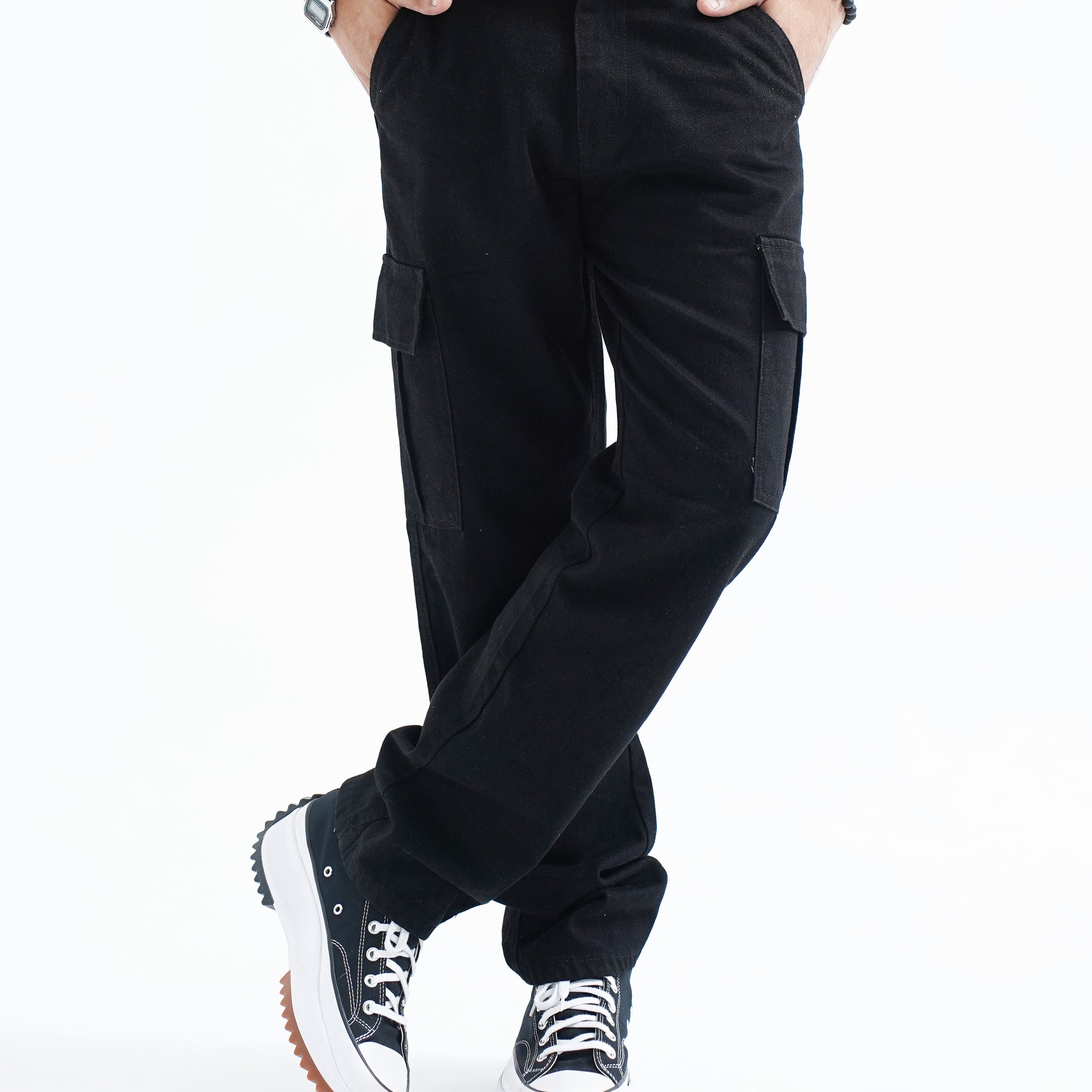 Black Denim Cargo