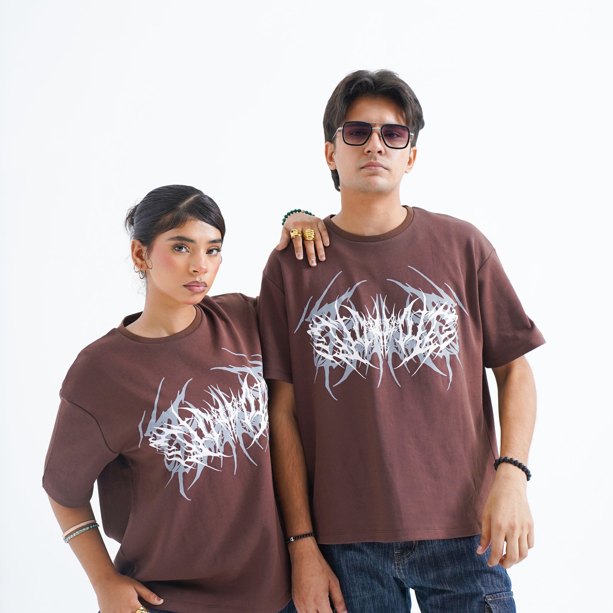 Phantom Brown Oversized Tee