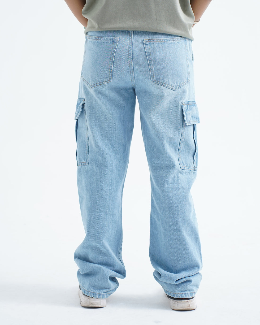 Ice Blue Denim Cargo