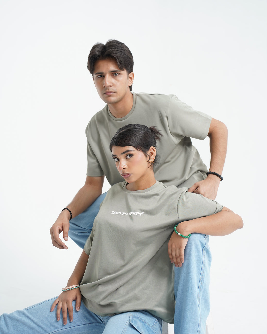 Concept-Olive Green Oversized Tee